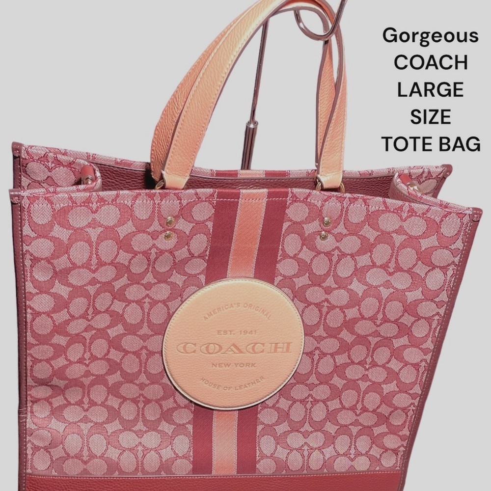 LARGE COACH DEMSEY TOTE EXCELLENT CONDITION & BEAUTIFUL COLOR-CROSSBODY TOTE - Picture 1 of 16